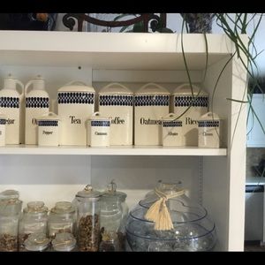 COPY - Vintage Blue & White Mignon German Cannisters